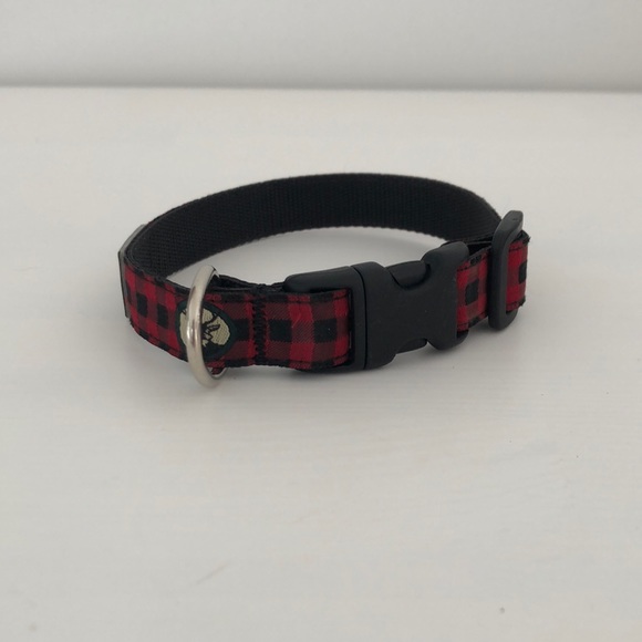 RCPets - XS dark red checkered dog collar clip on - Picture 2 of 5